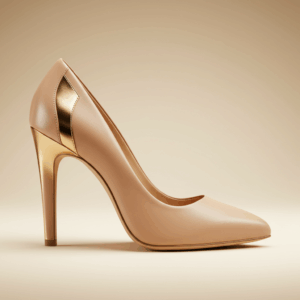 حذاء كعب عالي بيج 👠✨